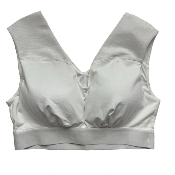 Tommie Copper Shoulder Support Bra Size Large White Back Support Compression - Picture 2 of 10